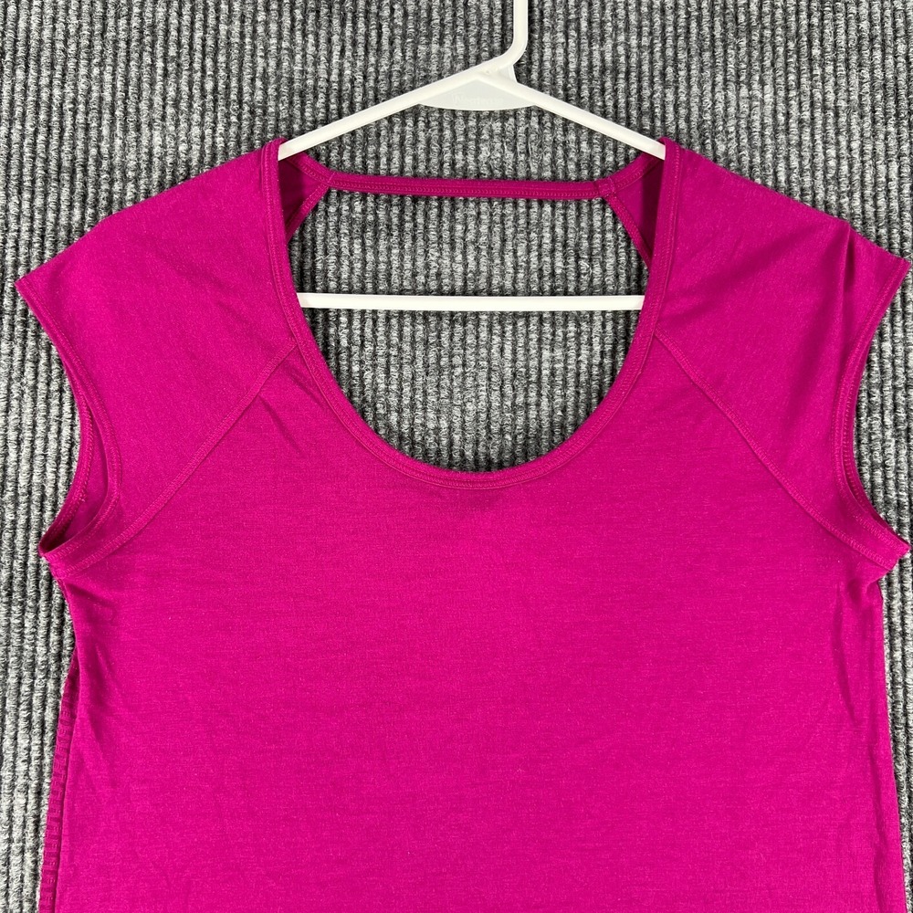 Under Armour Tank Top Womens Small Purple Fitted Heat Gear Open Back Gym